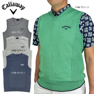 キャロウェイ ゴルフ メンズ ニットベスト C23119100 大きいサイズ有 ゴルフウェア ニット ベスト CALLAWAY callaway 