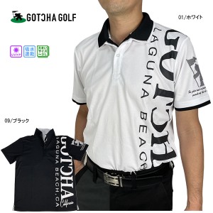 セール ゴルフウェア ゴルフシャツ 半袖シャツ ポロシャツ ガッチャゴルフ　メンズ 232GG1223 吸水速乾 ドライ 大きいサイズ　UVカット 