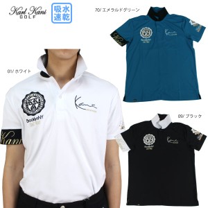 セール ゴルフウェア カールカナイゴルフ DRY ベーシックライン ポロシャツ半袖ポロシャツ 222KG1200karl kani golf 吸水速乾 大きいサイ