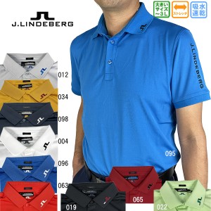 ゴルフウェア ゴルフシャツ 半袖シャツ ポロシャツ J.リンドバーグ メンズ 071-28341 23SS 大きなサイズ有 吸水速乾 