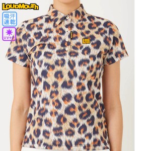 セール SALE ラウドマウス レディース 半袖ポロシャツ Fuzzy Leopard ファジーレオパード 772650-334 UVカット 吸汗速乾 大きいサイズ有 