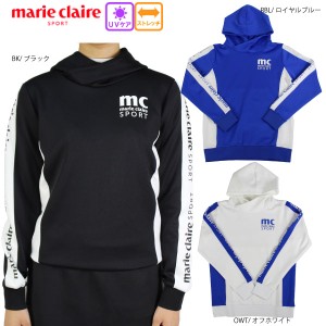 セール マリクレールスポール レディース ストレッチ スウェットパーカー 732508 marie claire ストレッチ UVカット 大きいサイズ ゴルフ