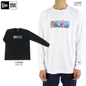 セール ニューエラ コットン Tシャツ ONE PIECE タイトルロゴ 12542687 12542688 全2色 ホワイト ブラック ユニセックス 男女兼用 大きい