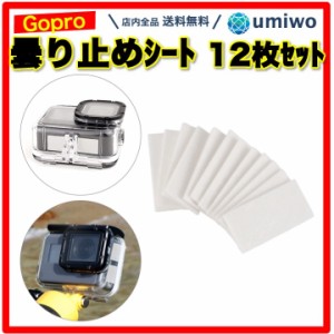 Gopro 曇り止め シート 12枚セット 湿気吸収 アンチフォグ ゴープロ アクションカメラ OSMO Action ケース 水中撮影 再使用 水分吸収 ソ