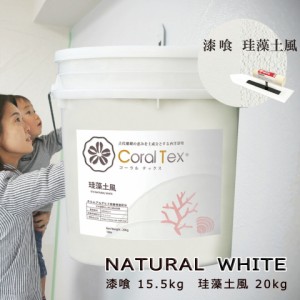 【送料無料】西洋 漆喰【Coral Tex コーラルテックス】漆喰15.5kg/珪藻土風20kg　ナチュラルホワイト　塗り壁