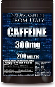 カフェイン 300mg 錠剤 型 サプリメント 200錠 1袋カフェイン60000mg含有 DIORYS&CO.