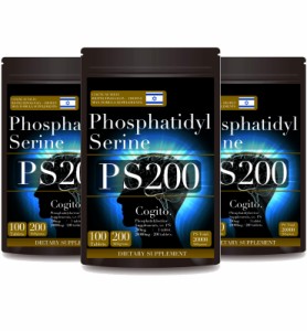 【3袋セット】ホスファチジルセリン サプリメント PS 200 (100粒) PS サプリ 200mg 100tabs Total.20000mg PS200 PhosphatidylSerine Sup