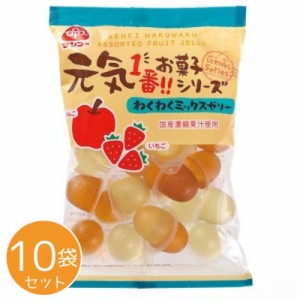 1094004-kf【画像変更あり】【取り寄せ商品】元気1番お菓子シリーズ　わくわくミックスゼリー 448ｇ（16ｇ×28個）×10セット【サンコー