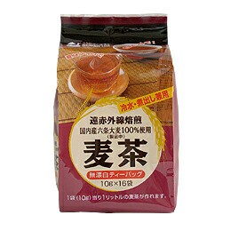 4080048-sk 石川県産六条大麦100％使用 麦茶160ｇ（ 10g×16袋）【創健社】