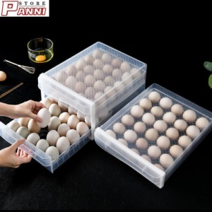 卵ケース 卵入れ エッグホルダー 30個入れ 冷蔵庫用 引き出し式 クリア シンプル 玉子ケース 卵収納 卵バット 大容量 たまご入れ おしゃ