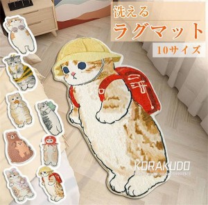 ラグマット 40*60CM 屋内 洗える 玄関マット おしゃれ マット ラグ ソファーマット 家庭用 キッチンマット 猫 オールシーズン 春夏秋冬 