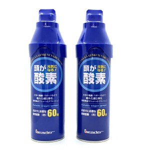 【2本セット】日進医療器 リーダー 携帯酸素スプレー 5リットル(約60回分）×2本