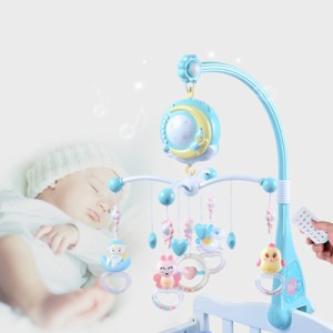 ベッドメリー ベビーベッドおもちゃ 赤ちゃん オルゴール 360度回転 音楽あり 投影機能 リモコン付 知育玩具 赤ちゃん 新生児 出産祝い