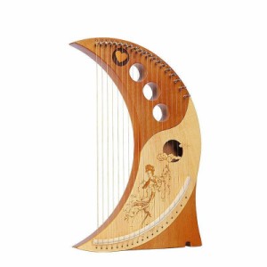 ハープ弦楽器、Lyre Harp 19弦、リラの金属弦、木製竪琴 楽器ライアーハープ 恋人の楽器恋人愛好家子供の子供たち