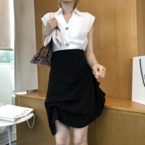 スカート ミニ アシンメトリー ミニ丈 スリム 細身 上品 おしゃれ 大人可愛い 女子 送料無料 個性的 クール モード系 セクシー エレガン