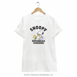 スヌーピー SNOOPY PEANUTS ウッドストック woodstockイタリア ローマ コロッセオ ピザ 半袖 Tシャツ 家族お揃い 多色展開 レディース メ