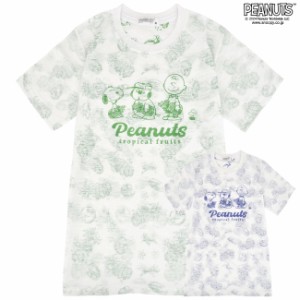 スヌーピー Tシャツ 半袖 スラブ プリント オラフ チャーリーブラウン PEANUTS SNOOPY