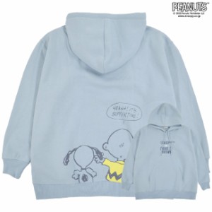 スヌーピー チャリーブラウン 裏起毛 バック プリント パーカー スウェット プリント SNOOPY PEANUTS