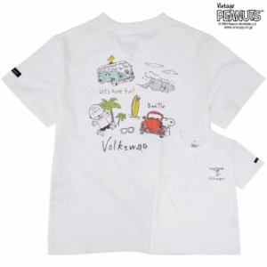 スヌーピーxフォルクスワーゲン コラボ キッズ Tシャツ サーフィン PEANUTS SNOOPY