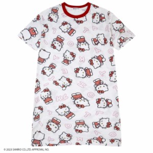 ハローキティ プリント ビッグTシャツ 半袖 ワンピース サンリオ Sanrio BIG