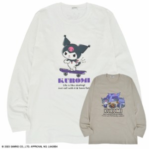 クロミ プリント 長袖 Tシャツ 春秋 サンリオ Sanrio Kuromi