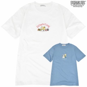 スヌーピー 刺繍 半袖 Tシャツ 春夏秋 フレンズ SNOOPY PEANUTS