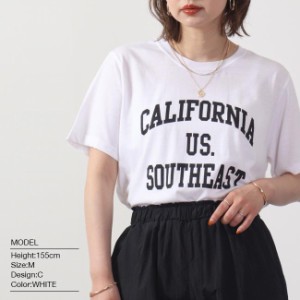 Tシャツ トップス 半袖 カレッジ プリント ロゴ