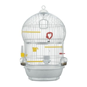 イタリアferplast社製 鳥かご バリ ホワイト Bali Gold 鳥籠 ゲージ フルセット カナリア セキセイインコ 小型鳥用