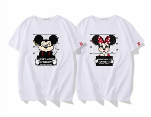 5色●3タイプ ディズニー 半袖Tシャツ 綿100％ ミッキーマウス ミニーマウス コットンtシャツ キャラTシャツ Ｔ-shirt 大きいサイズ トッ