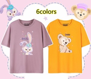 ディズニー ダッフィー ステラ・ルー 半袖Tシャツ Tee キャラTシャツ　キャラクター プリントtシャツ Ｔ-shirt  Disney オーバーサイズ 