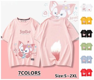 7色 ディズニー 半袖Tシャツ リーナベルTシャツ コットンtシャツ おしゃれ プリントtシャツ Disney 大きいサイズ　ゆったり 可愛い トッ