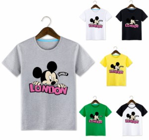 ディズニー キャラTシャツ ミッキーマウス Ｔ-shirt 半袖Tシャツ プリント 可愛いtシャツトップス　ペアルック カップル 恋人 レディース