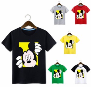 ディズニー キャラTシャツ ミッキーマウス Ｔ-shirt 半袖Tシャツ プリント 可愛いtシャツトップス　ペアルック カップル 恋人 レディース