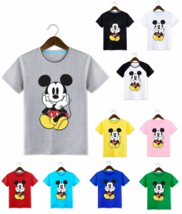 ディズニー キャラTシャツ ミッキーマウス Ｔ-shirt 半袖Tシャツ プリント 可愛いtシャツトップス　ペアルック カップル 恋人 レディース