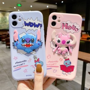 2タイプ ディズニー携帯カバー スティッチ　iphone 13promax/7plus キャラスマホケース アイホンケース アイフォン12　カバー Disney ケ