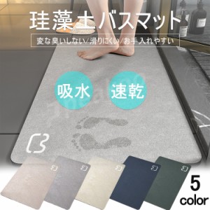 【クリスマスプレゼント】珪藻土バスマット  足ふきマット アスベスト検査済み 40×60cm 50×80cm 60x90cm 新素材 ソフト 吸水 速乾 抗菌