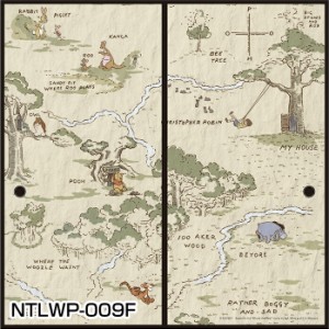 ふすま紙 くまのプーさん 地図 NTLWP-009Ｆ 襖紙 2枚1組 おしゃれ アサヒペン