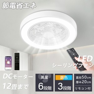 シーリングファン シーリングファンライト LED シーリングライト 8畳 10畳 12畳 おしゃれ 北欧 調光 調色 風量調節 常夜灯 ファン付 空気