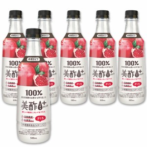 美酢プラス ざくろ 500ml 6本セット / CJ ミチョ+ ザクロ 韓国 ドリンク 果実酢 飲みやすい 飲むお酢 飲む お酢 果実