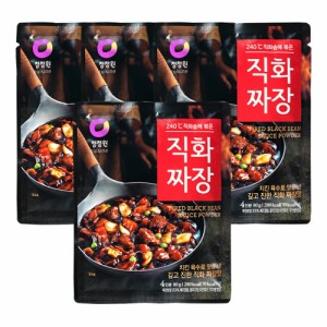清浄園 海鮮チャジャンの素（チャジャン粉末 80g(4人前)×4袋 ジャージャー?ソース　ジャジャンソース　火の味がするソース　韓国料理 韓