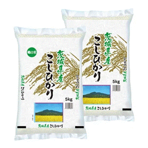 令和5年産 送料無料 茨城県産 コシヒカリ 精米 5kgX2袋 お米（※沖縄、離島は除く)　こしひかり 白米 精米  お米 ギフト お米 10キロ 送