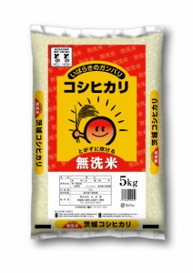 新米 令和5年産 送料無料 無洗米 茨城県産 コシヒカリ 精米 5kgX1袋 お米（※沖縄、離島は除く)　令和 5年 こしひかり 白米 精米 新しい