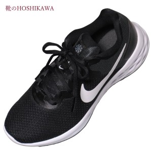 【靴のHOSHIKAWA】  『NIKE DC3729 003』 ナイキ レボリューション 6 22cm〜25cm レディース ブラック/ホワイト レースアップスニ―カー 