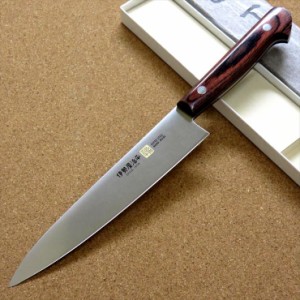 関の刃物 ペティナイフ 15cm (150mm) 伊勢屋治平 8A クロムモリブデン鋼 ステンレススチール マホガニーハンドル 果物包丁 野菜 果物の皮