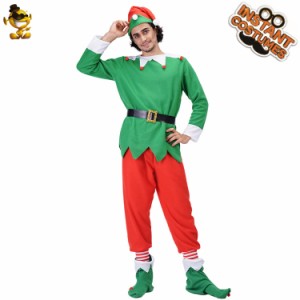 クリスマス 衣装 ツリー コスチューム 緑  お揃い  メンズ サンタクロース 仮装  メンズ  サンタ帽子S-2XL 送料無料