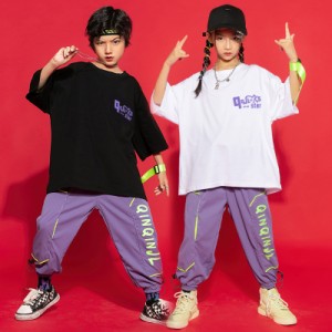 キッズダンス衣装 子供服 韓国 HIPHOP 半袖セット ダンス衣装 ヒップホップ 女の子 男の子 応援団 ステージ衣装 jazz 体操服 練習着 かっ