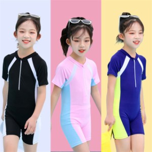 送料無料 子供服 女の子 練習用 競泳用水着 オールインワン スイミング スポーツ スイムウェア ジム プール