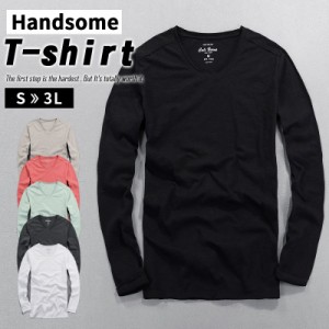 人気急上昇 Tシャツ DRY ストレッチ 長袖 吸汗速乾 トップス 無地 vネック クルーネック ヘンリーネック メンズ 無地 秋服 送料無料