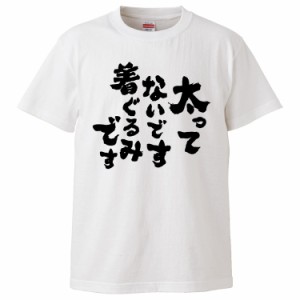 おもしろTシャツ 太ってないです着ぐるみです ギフト プレゼント 面白 メンズ 半袖 無地 漢字 雑貨 名言 パロディ 文字
