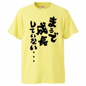 おもしろTシャツ まるで成長していない・・・ ギフト プレゼント 面白 メンズ 半袖 無地 漢字 雑貨 名言 パロディ 文字